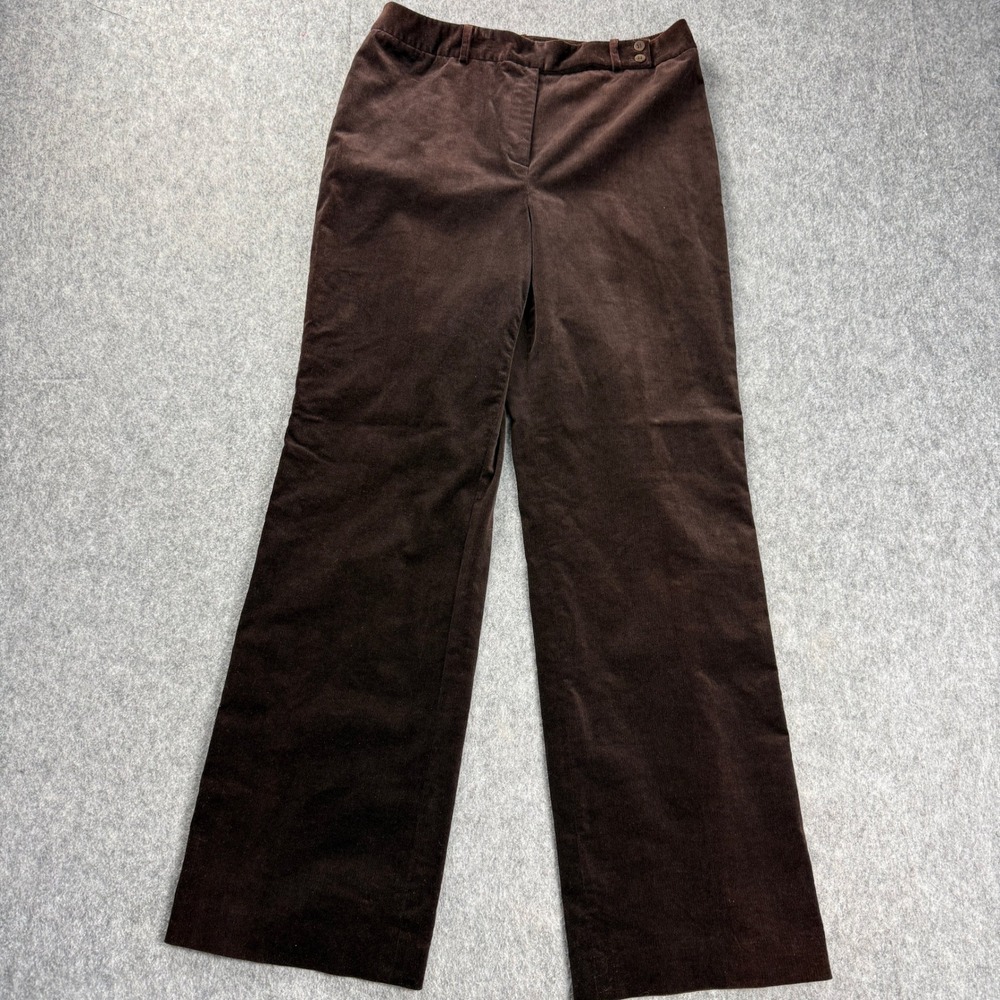Vintage Madison Studio Wide Leg Pants Womens Size 10 Brown Corduroy Mid Rise